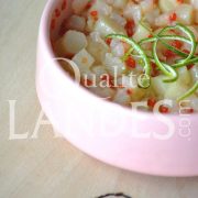 Recette de Verrine fraîcheur : Asperge des Sables des Landes IGP, cabillaud et piquillos