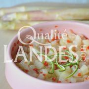 Recette de Verrine fraîcheur : Asperge des Sables des Landes IGP, cabillaud et piquillos