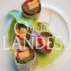 Recette de Foie gras et magret de Canard Fermier des Landes en rouleaux de printemps