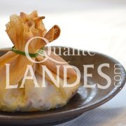 Recette d'Aumônière de Poulet Fermier des Landes, foie gras de Canard Fermier des Landes, abricots secs et noix de cajou