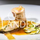 Recette de Volailles Fermières des Landes en 2 façons, pomme Darphin et rosace de courgettes et échalotes