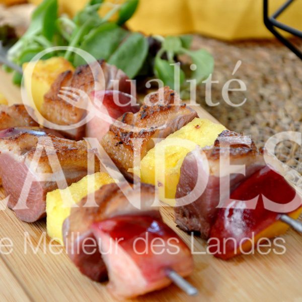 7B406-Brochette de magret de canard fermier aux fruits d'été ©Qualité Landes (2)